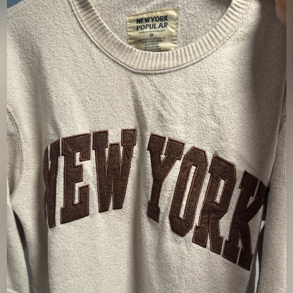 Beige New York Sweatshirt - Picture 3 of 4
